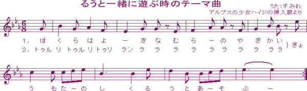 るうと一緒に遊ぶときのテーマ曲